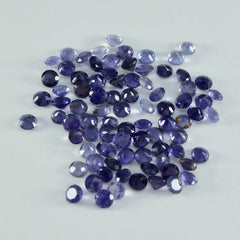 Iolite 1PC Tiny 5x5 MM Round Faceted Blue Sparkling Semi Precious Loose Gemstone