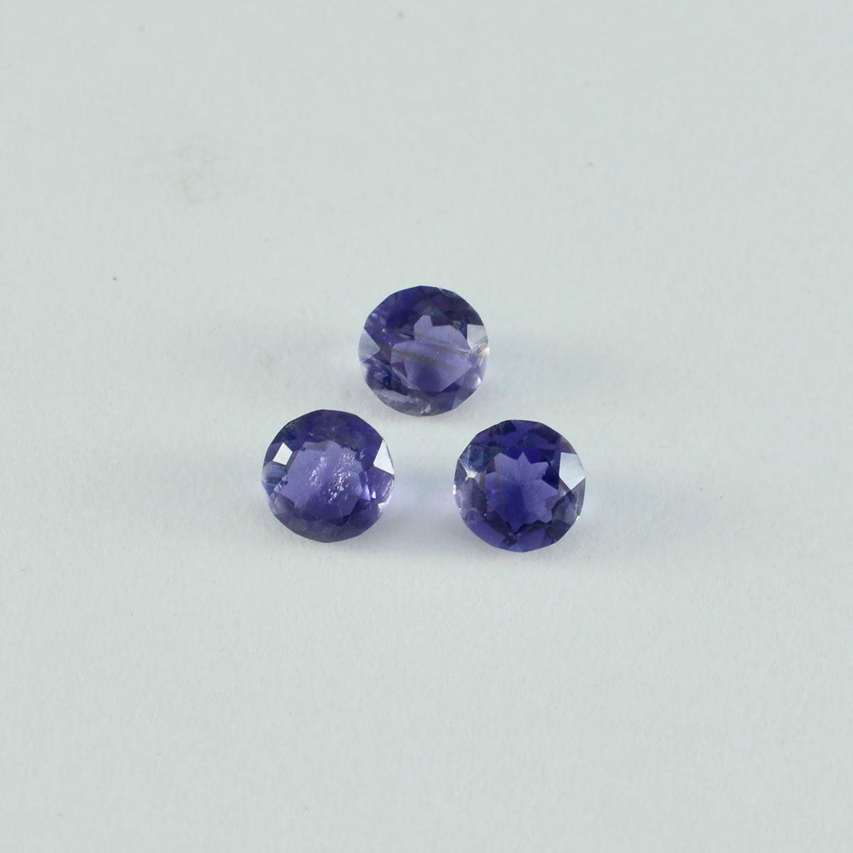 Iolite 1PC Small 8x8 MM Round Faceted Blue Luster Semi Precious Loose Gems