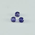 Iolite 1PC Small 8x8 MM Round Faceted Blue Luster Semi Precious Loose Gems