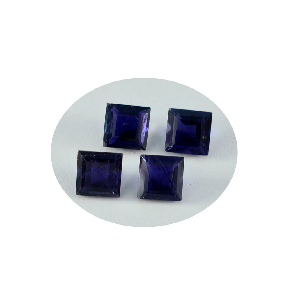 Iolite 10PC Tiny 3x3 MM Square Faceted Blue Fiery Semi Precious Gems
