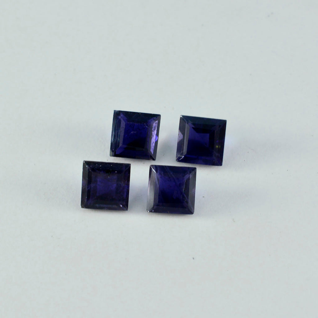 Iolite 1PC Large 11x11 MM Square Faceted Blue Fine Semi Precious Gems