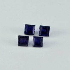 Iolite 1PC Chunky 14x14 MM Square Faceted Blue Genuine Semi Precious Loose Gemstones