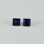 Iolite 1PC Chunky 14x14 MM Square Faceted Blue Genuine Semi Precious Loose Gemstones