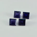 Iolite 1PC Tiny 5x5 MM Square Faceted Blue Sparkling Semi Precious Loose Gemstone