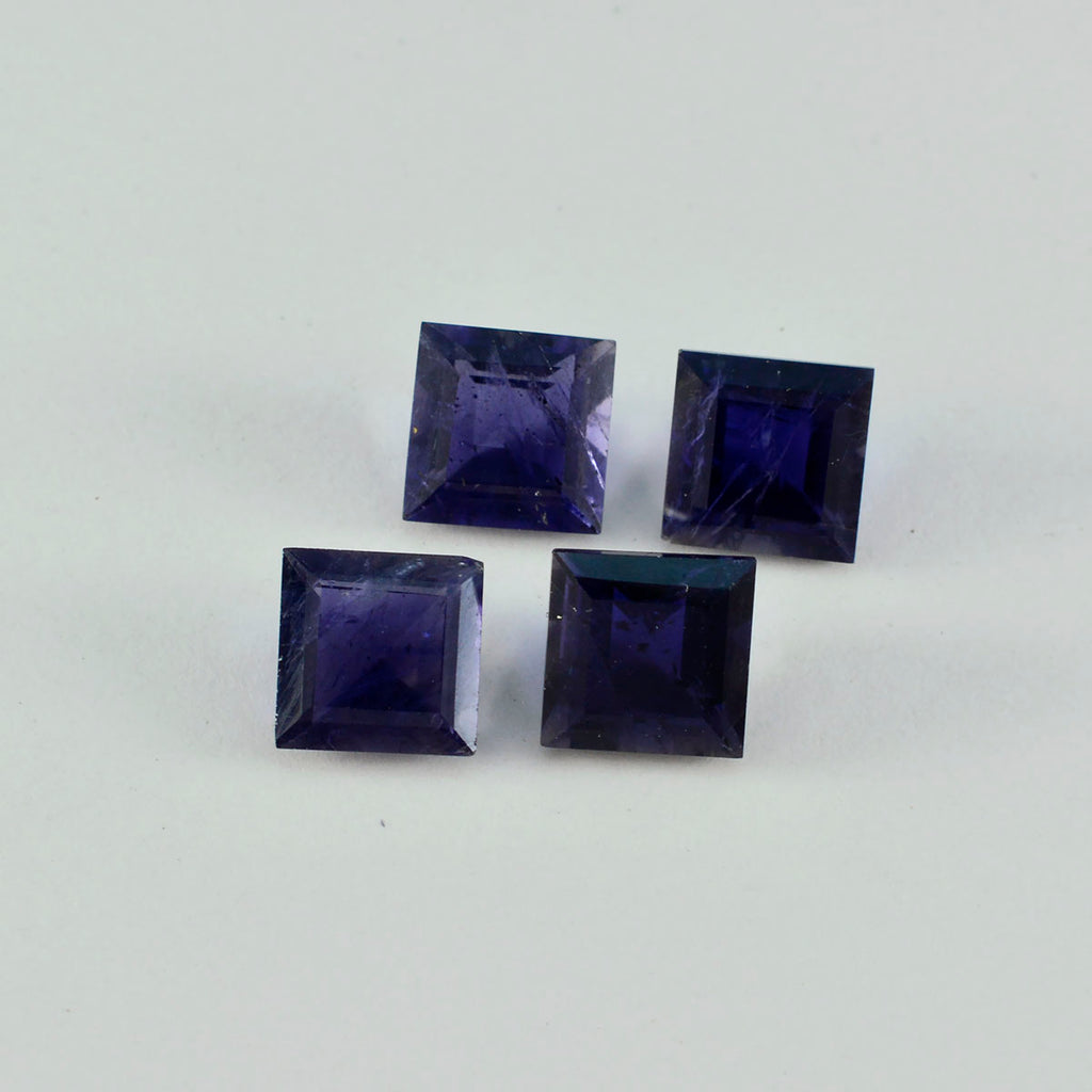 Iolite 1PC Small 7x7 MM Square Faceted Blue Splendid Semi Precious Gems