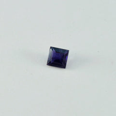 Iolite 1PC Large 10x10 MM Square Faceted Blue Shine Semi Precious Loose Gemstones