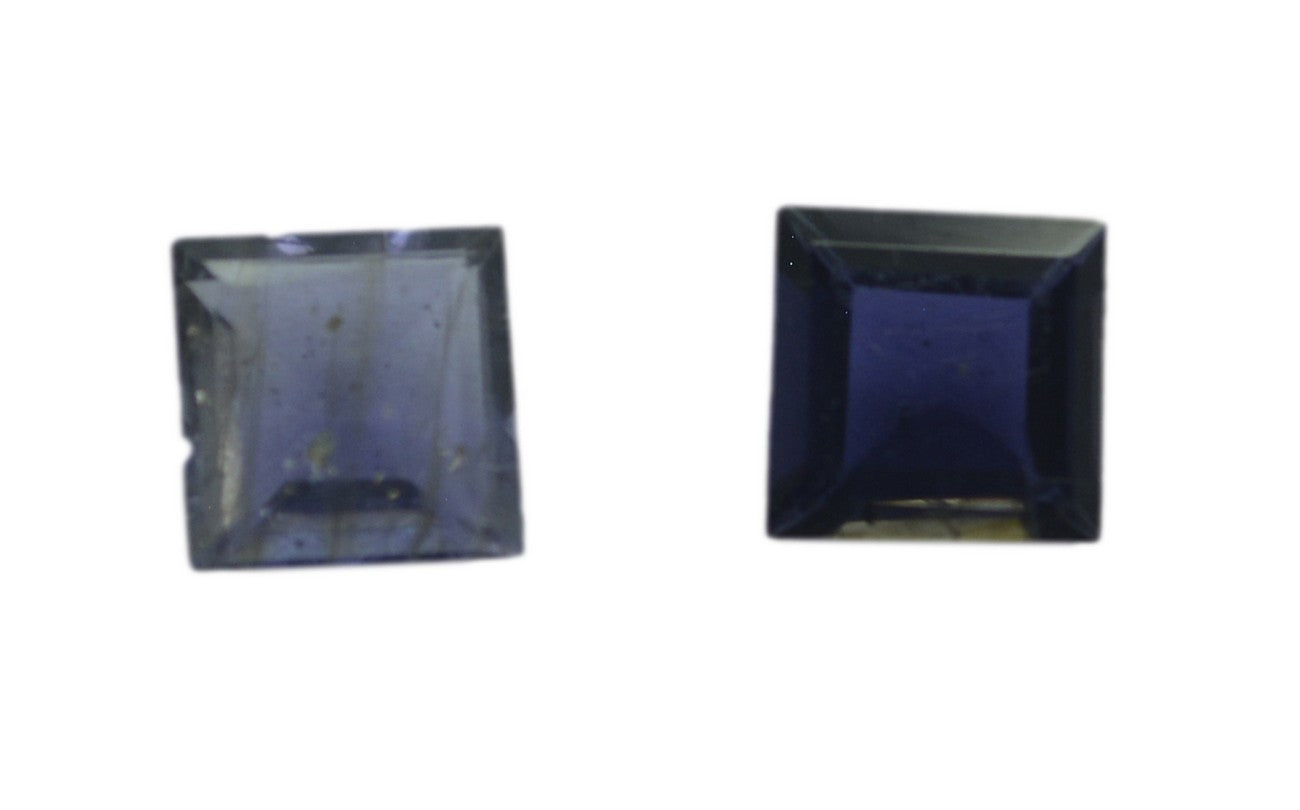 Iolite 1PC Large 12x12 MM Square Faceted Blue High-Quality Semi Precious Loose Gems Secundaire afbeelding