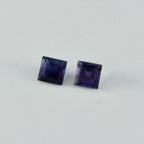 Iolite 1PC Chunky 14x14 MM Square Faceted Blue Genuine Semi Precious Loose Gemstones