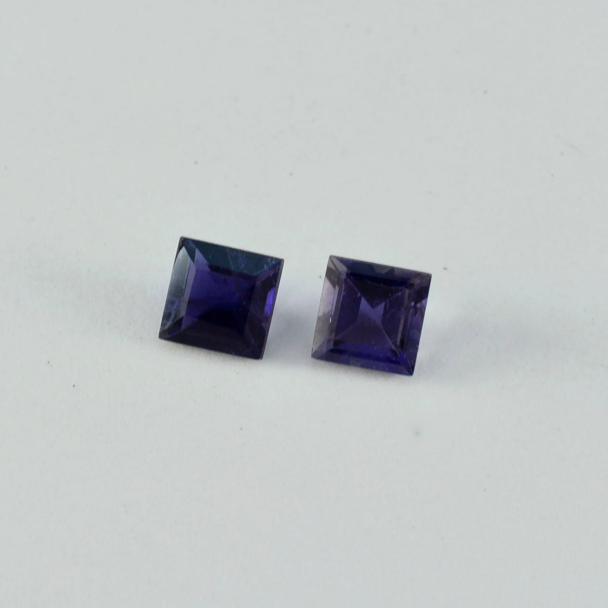 Iolite 1PC Chunky 14x14 MM Square Faceted Blue Genuine Semi Precious Loose Gemstones