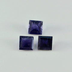 Iolite 10PC Tiny 3x3 MM Square Faceted Blue Fiery Semi Precious Gems