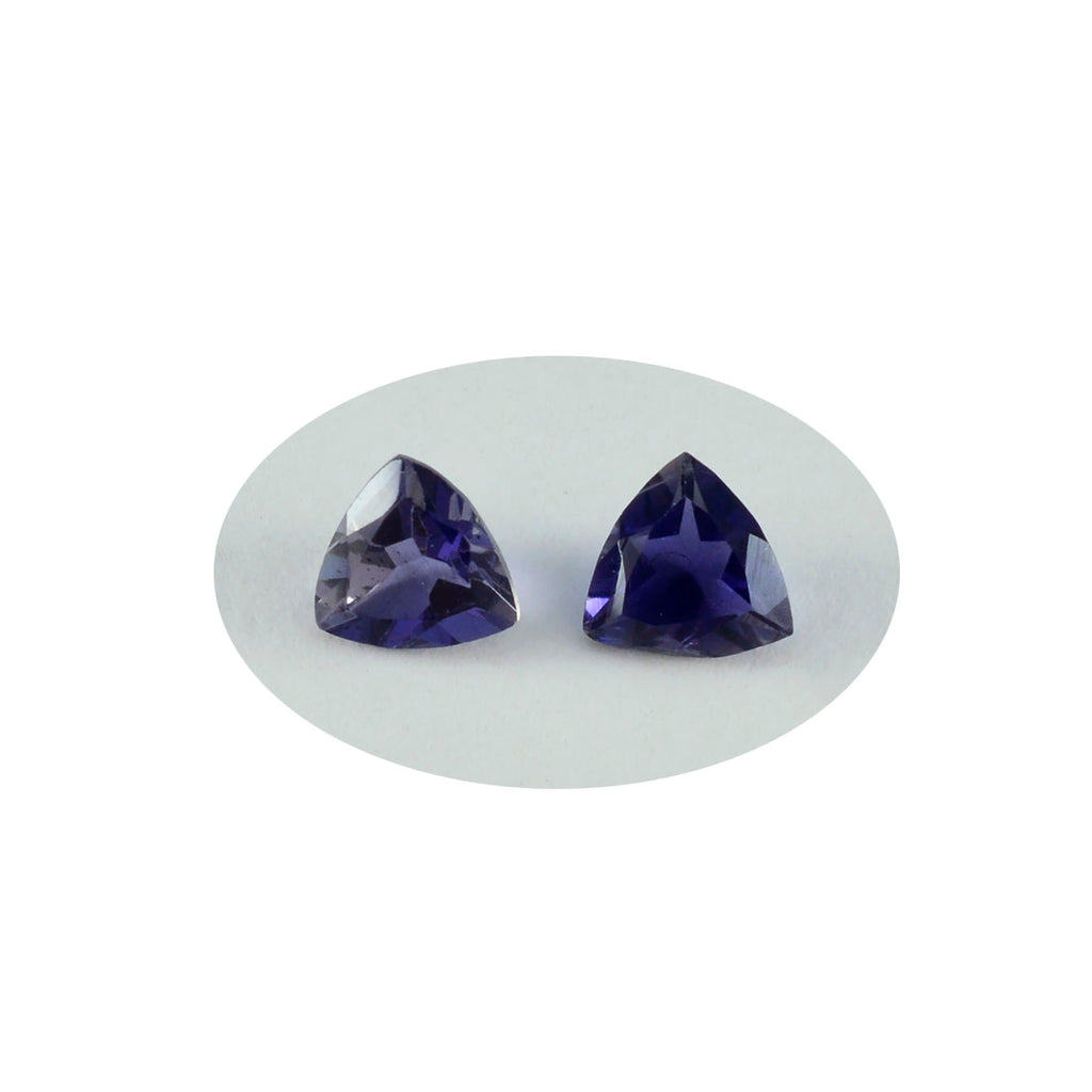 Iolite 1PC Chunky 15x15 MM Triangle Faceted Blue Superior Semi Precious Gems