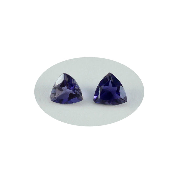 Iolite 1PC Chunky 13x13 MM Triangle Faceted Blue Natural Semi Precious Loose Gemstone