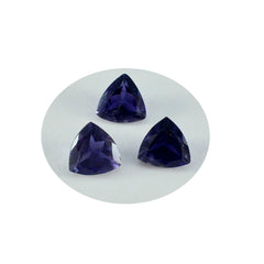 Iolite 1PC Chunky 14x14 MM Triangle Faceted Blue Genuine Semi Precious Loose Gemstones