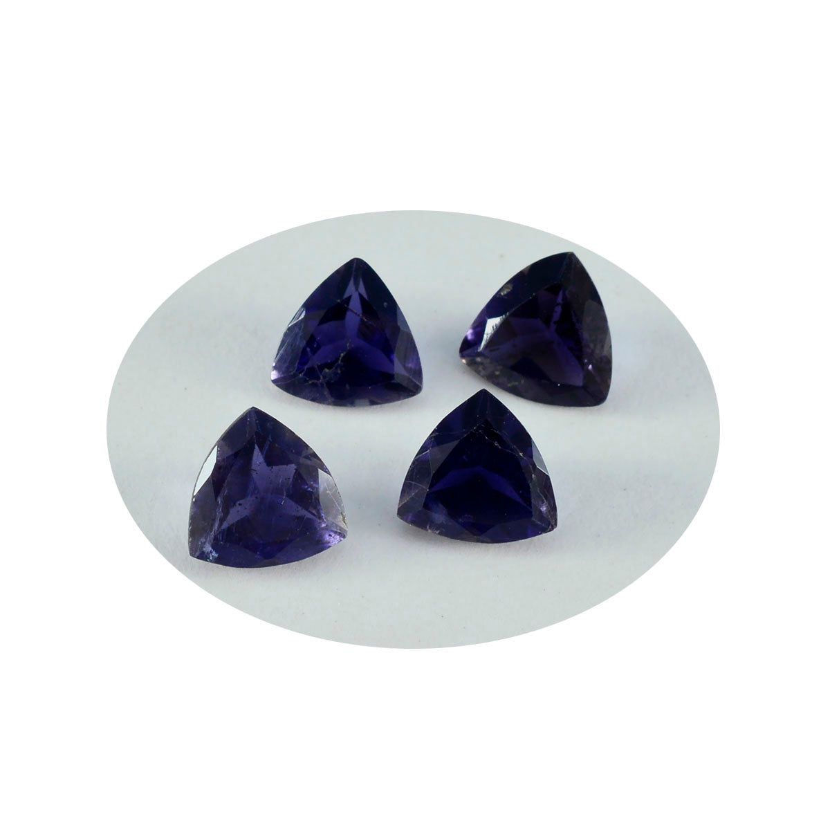 Iolite 1PC Chunky 16x16 MM Triangle Faceted Blue Pure Semi Precious Loose Gems