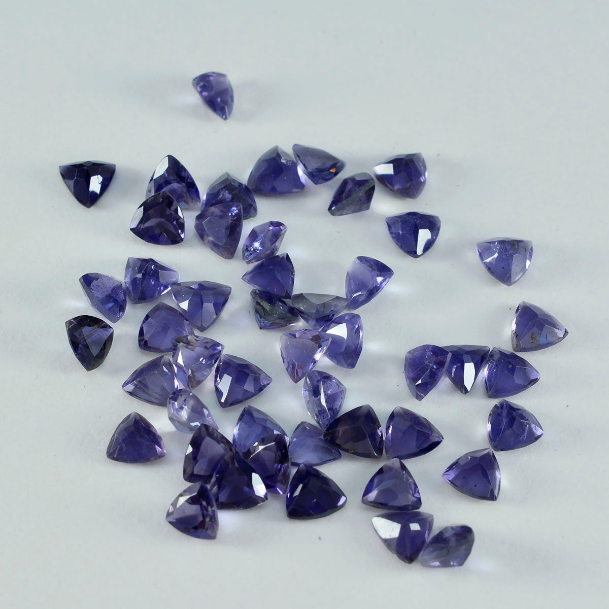 Iolite 1PC Small 8x8 MM Triangle Faceted Blue Luster Semi Precious Loose Gems