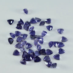 Iolite 1PC Small 8x8 MM Triangle Faceted Blue Luster Semi Precious Loose Gems