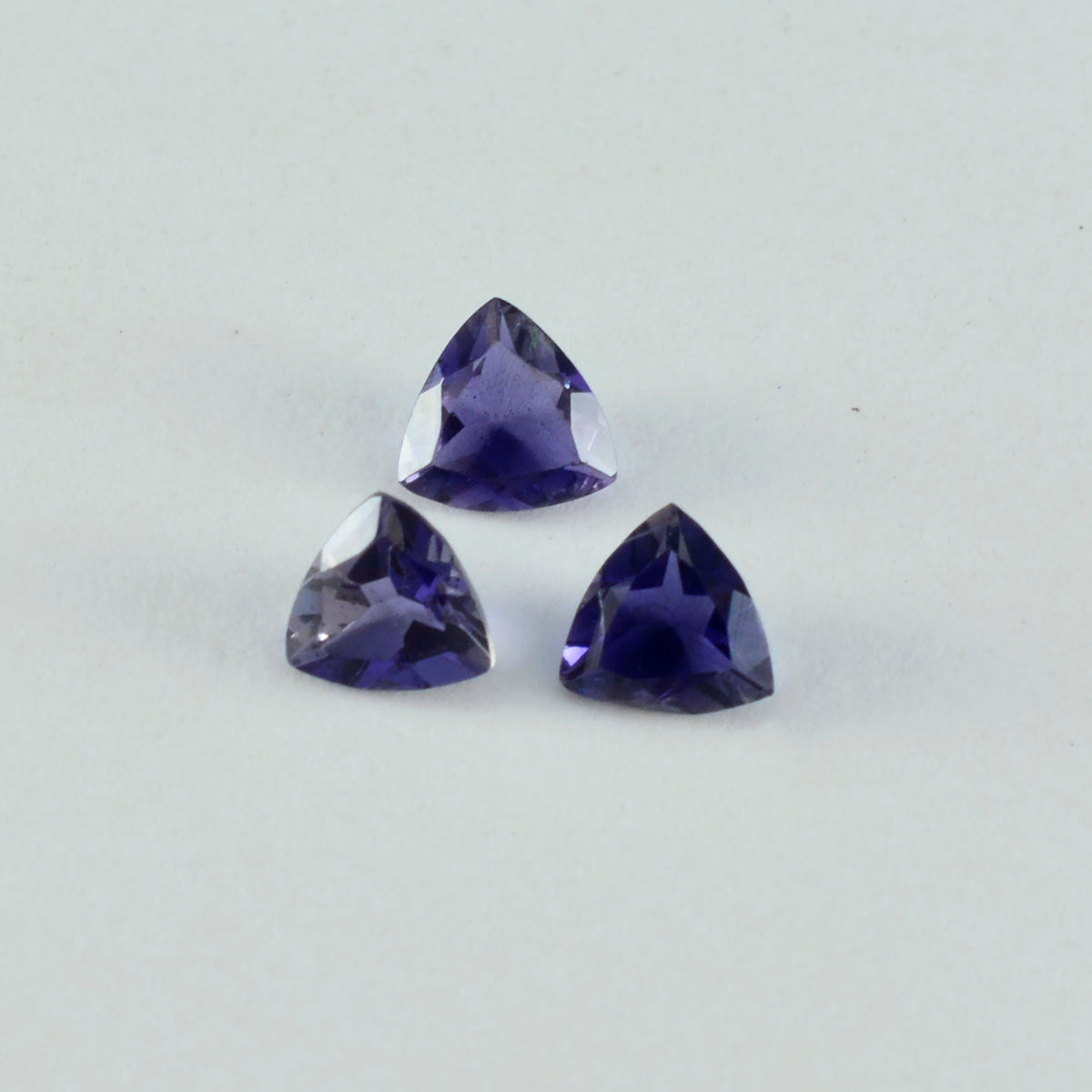Iolite 1PC Chunky 13x13 MM Triangle Faceted Blue Natural Semi Precious Loose Gemstone
