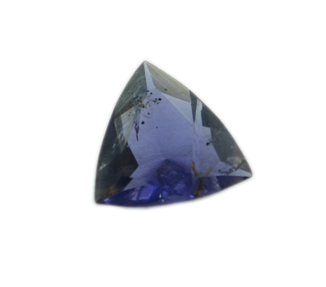 Iolite 1PC Chunky 14x14 MM Triangle Faceted Blue Genuine Semi Precious Loose Gemstones