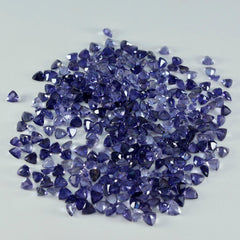 Iolite 1PC Tiny 5x5 MM Triangle Faceted Blue Sparkling Semi Precious Loose Gemstone