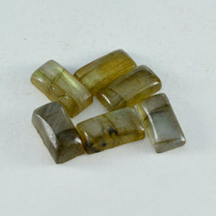 Labradorite 10PC Tiny 3x6 MM Baguette Cabochon Gray Polished semi Precious Loose Gems
