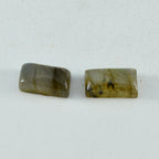 Labradorite 10PC Tiny 4x8 MM Baguette Cabochon Gray Splendid semi Precious Loose Gemstone