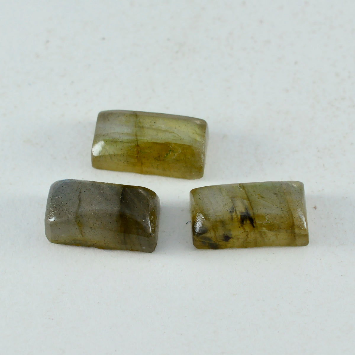 Labradorite 10PC Tiny 4x8 MM Baguette Cabochon Gray Splendid semi Precious Loose Gemstone