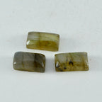 Labradorite 10PC Tiny 4x8 MM Baguette Cabochon Gray Splendid semi Precious Loose Gemstone