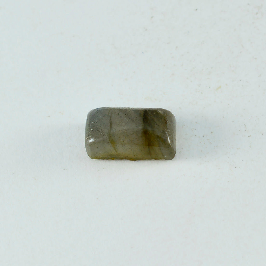 Labradorite 1PC Small 5x10 MM Baguette Cabochon Gray Luster semi Precious Loose Gemstones