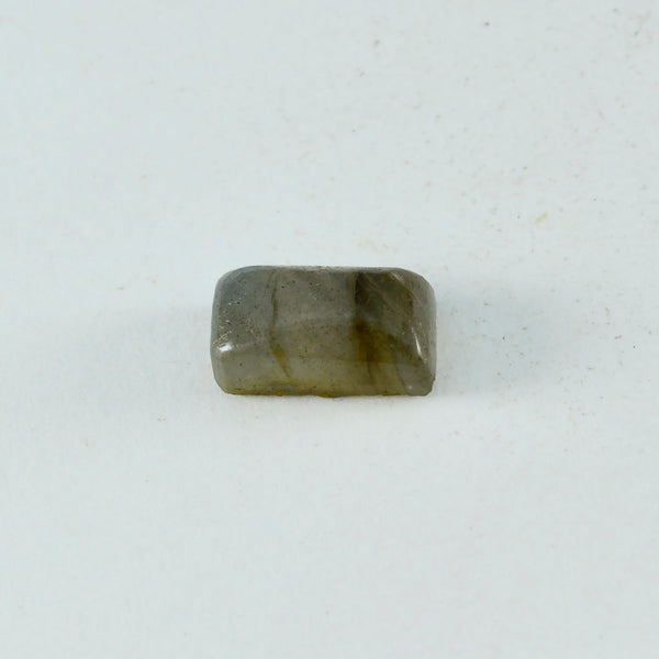 Labradorite 1PC Small 5x10 MM Baguette Cabochon Gray Luster semi Precious Loose Gemstones