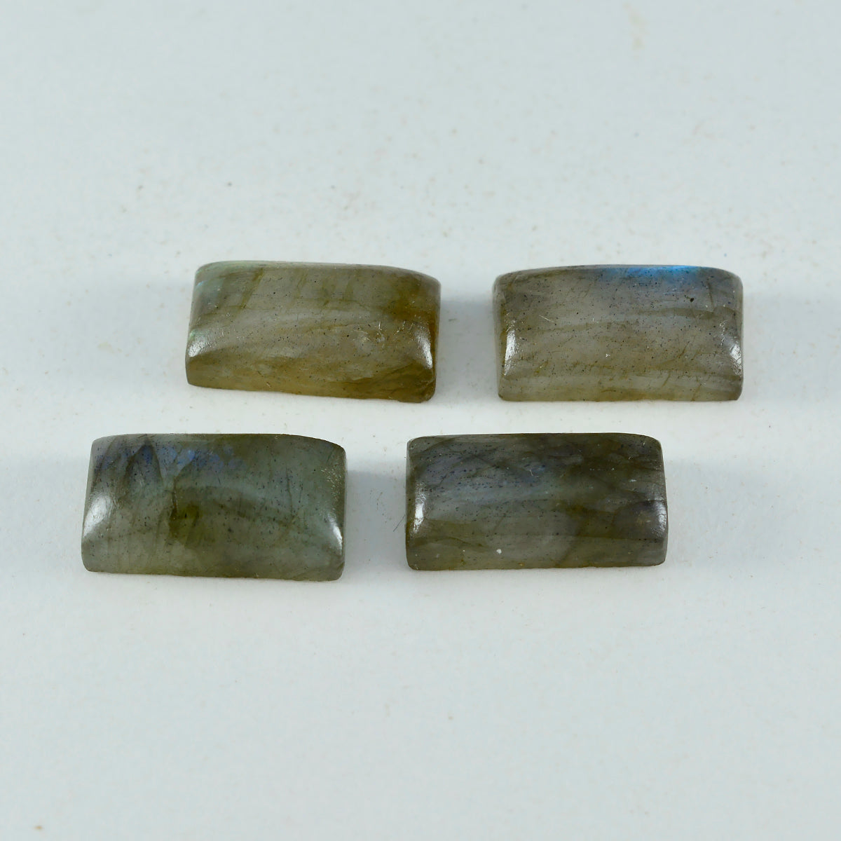 Labradorite 1PC Small 6x12 MM Baguette Cabochon Gray Lustrous semi Precious Semi Precious Gemstone
