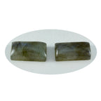 Labradorite 1PC Medium 7x14 MM Baguette Cabochon Gray Shine semi Precious Precious Gemstone