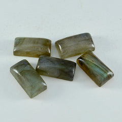 Labradorite 1PC Medium 7x14 MM Baguette Cabochon Gray Shine semi Precious Precious Gemstone