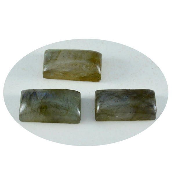 Labradorite 1PC Large 8x16 MM Baguette Cabochon Gray Fine semi Precious Gems