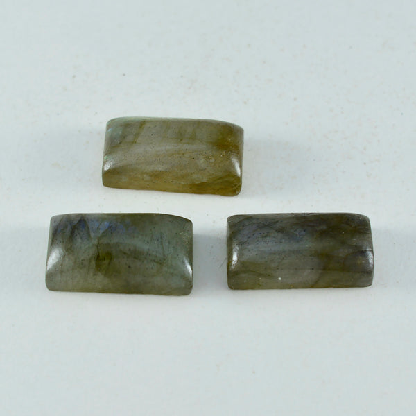 Labradorite 1PC Large 8x16 MM Baguette Cabochon Gray Fine semi Precious Gems