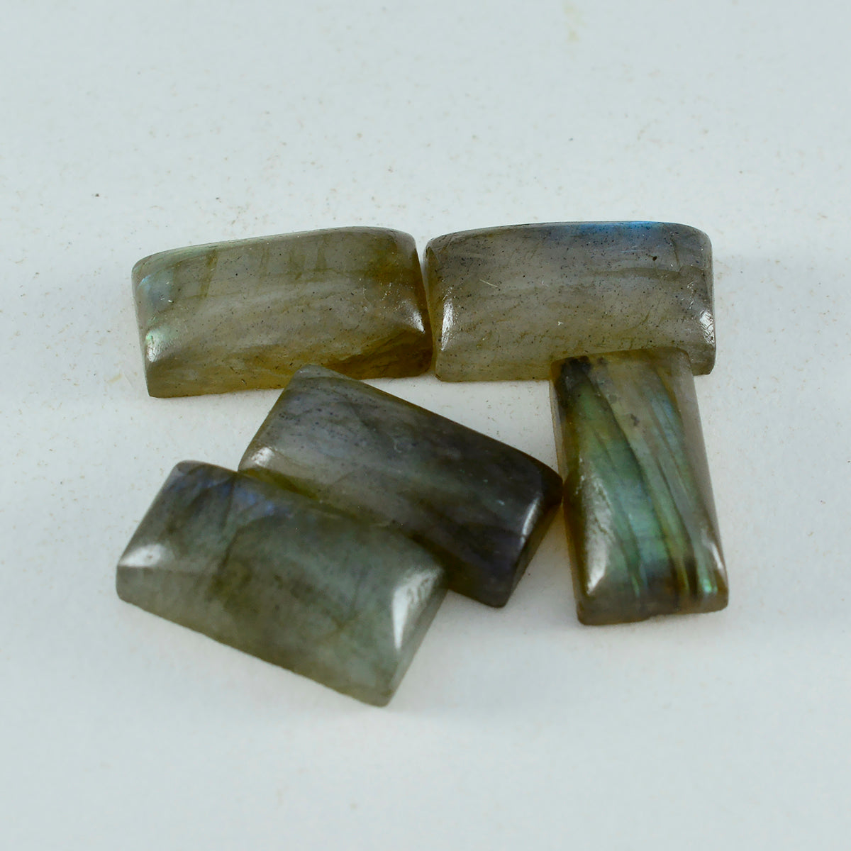 Labradorite 1PC Large 8x16 MM Baguette Cabochon Gray Fine semi Precious Gems