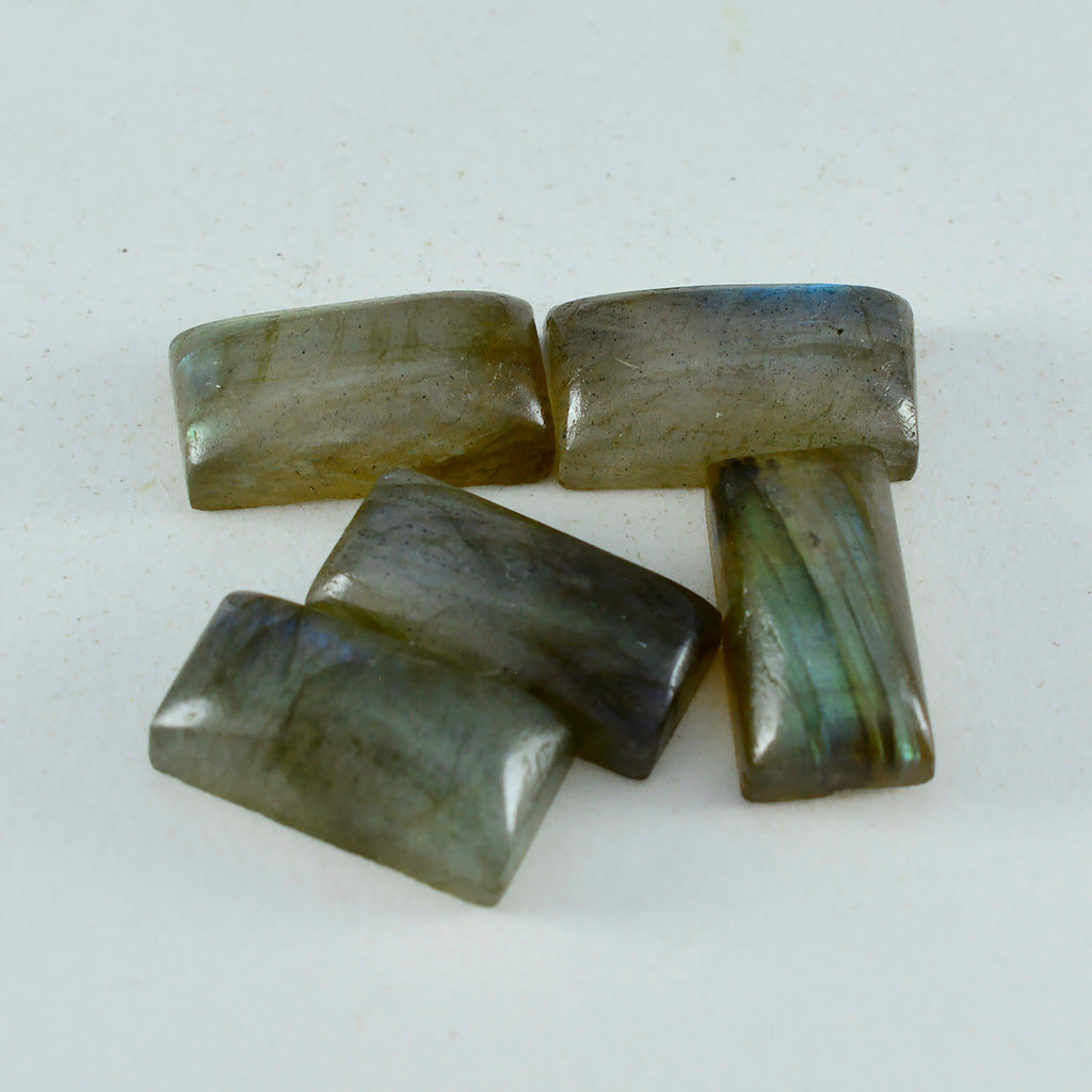 Labradorite 1PC Large 8x16 MM Baguette Cabochon Gray Fine semi Precious Gems