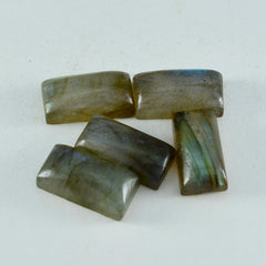 Labradorite 1PC Large 8x16 MM Baguette Cabochon Gray Fine semi Precious Gems