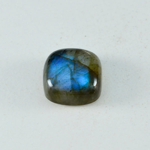Labradorite 1PC Medium 9x9 MM Cushion Cabochon Gray Fine semi Precious Loose Gemstone