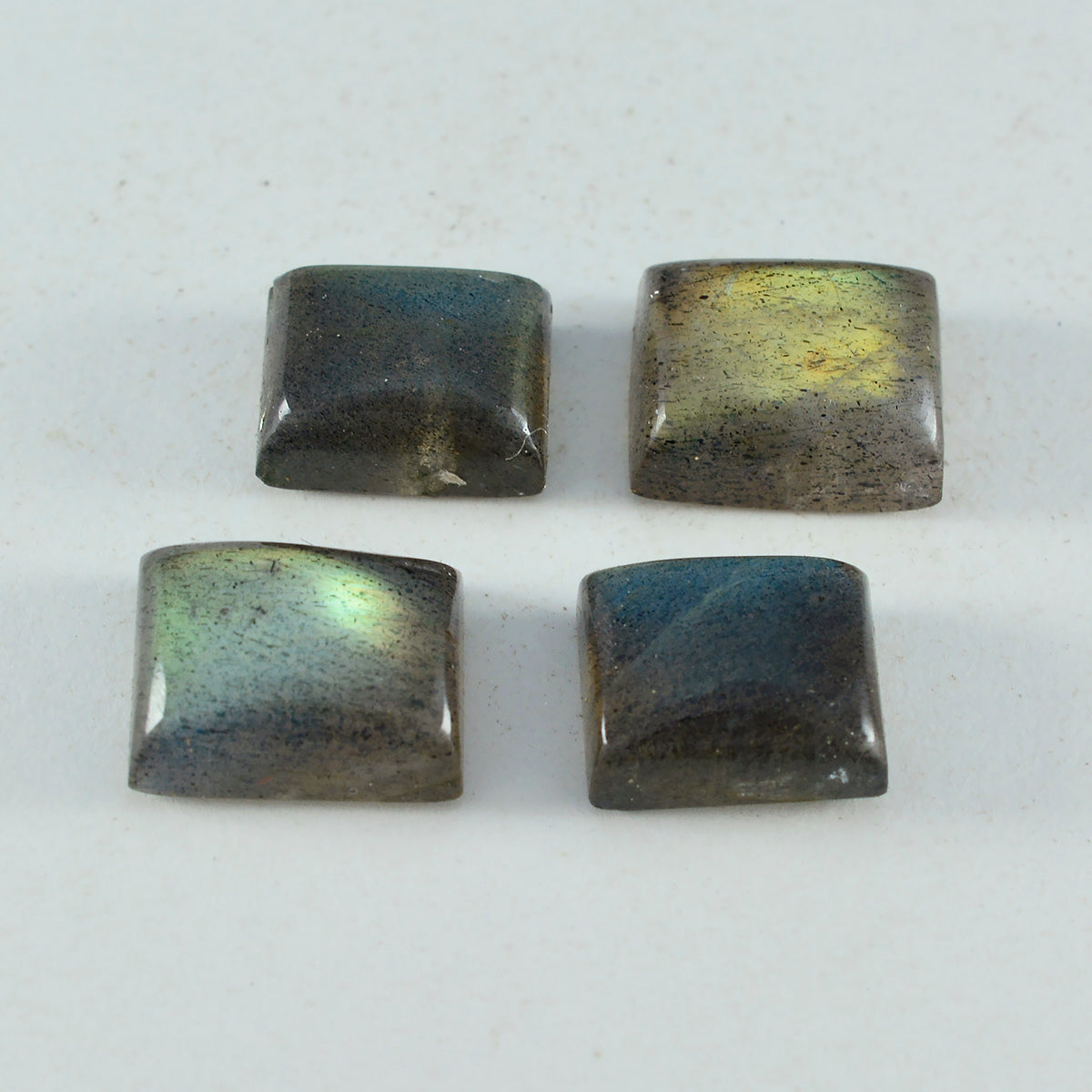Labradorite 1PC Large 10x12 MM Emerald Cabochon Gray Polished semi Precious Precious Gemstone Secundaire afbeelding