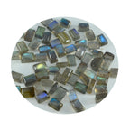 Labradorite 10PC Tiny 3x5 MM Emerald Cabochon Gray Shine semi Precious Loose Gems