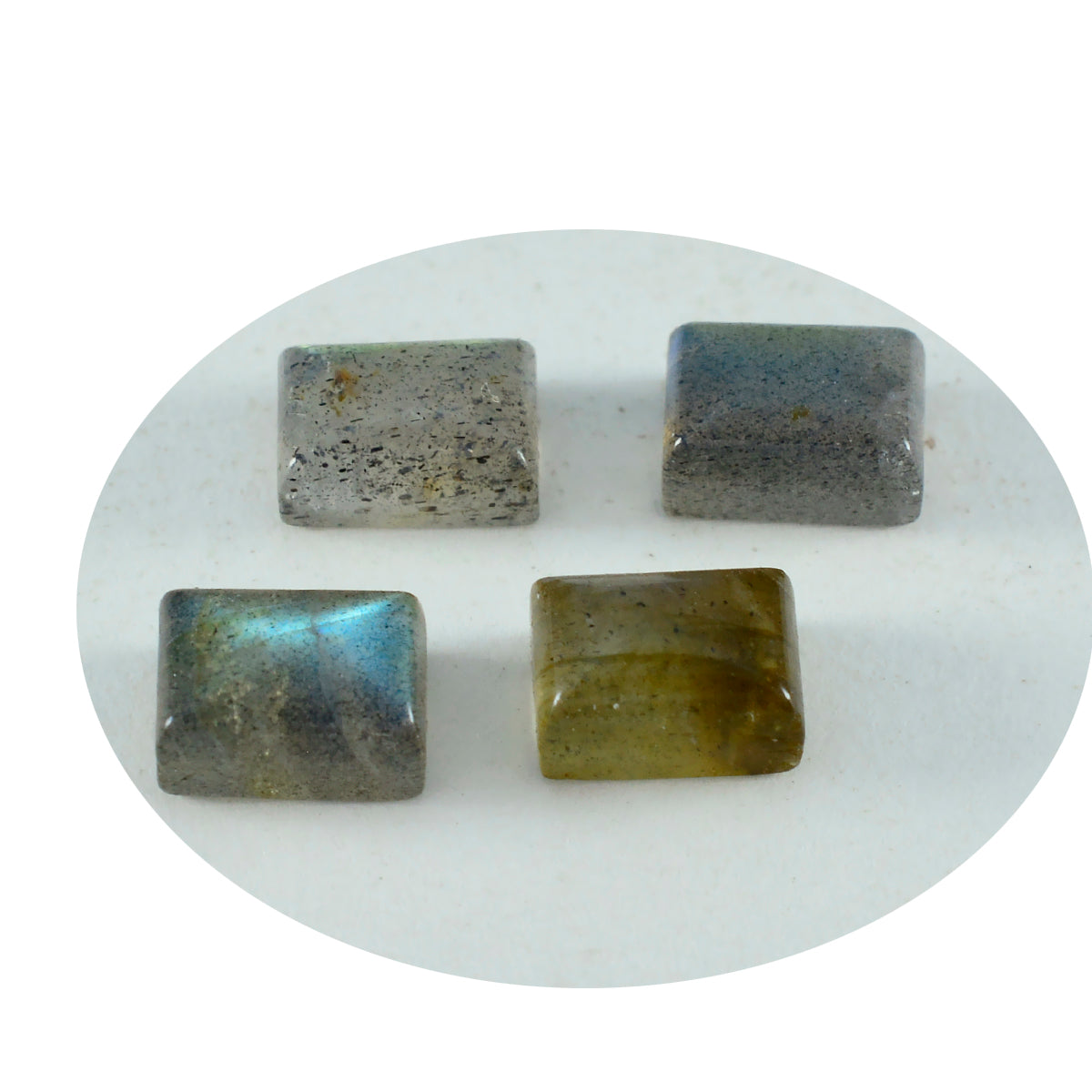 Labradorite 1PC Tiny 5x7 MM Emerald Cabochon Gray High Quality semi Precious Loose Gemstones
