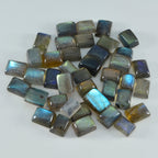 Labradorite 1PC Tiny 5x7 MM Emerald Cabochon Gray High Quality semi Precious Loose Gemstones