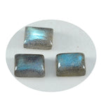 Labradorite 1PC Medium 7x10 MM Emerald Cabochon Gray Pure semi Precious Loose Gems
