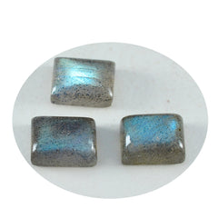 Labradorite 1PC Medium 7x10 MM Emerald Cabochon Gray Pure semi Precious Loose Gems
