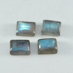 Labradorite 1PC Small 6x8 MM Emerald Cabochon Gray Natural semi Precious Semi Precious Gemstone