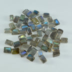 Labradorite 10PC Tiny 3x5 MM Emerald Cabochon Gray Shine semi Precious Loose Gems