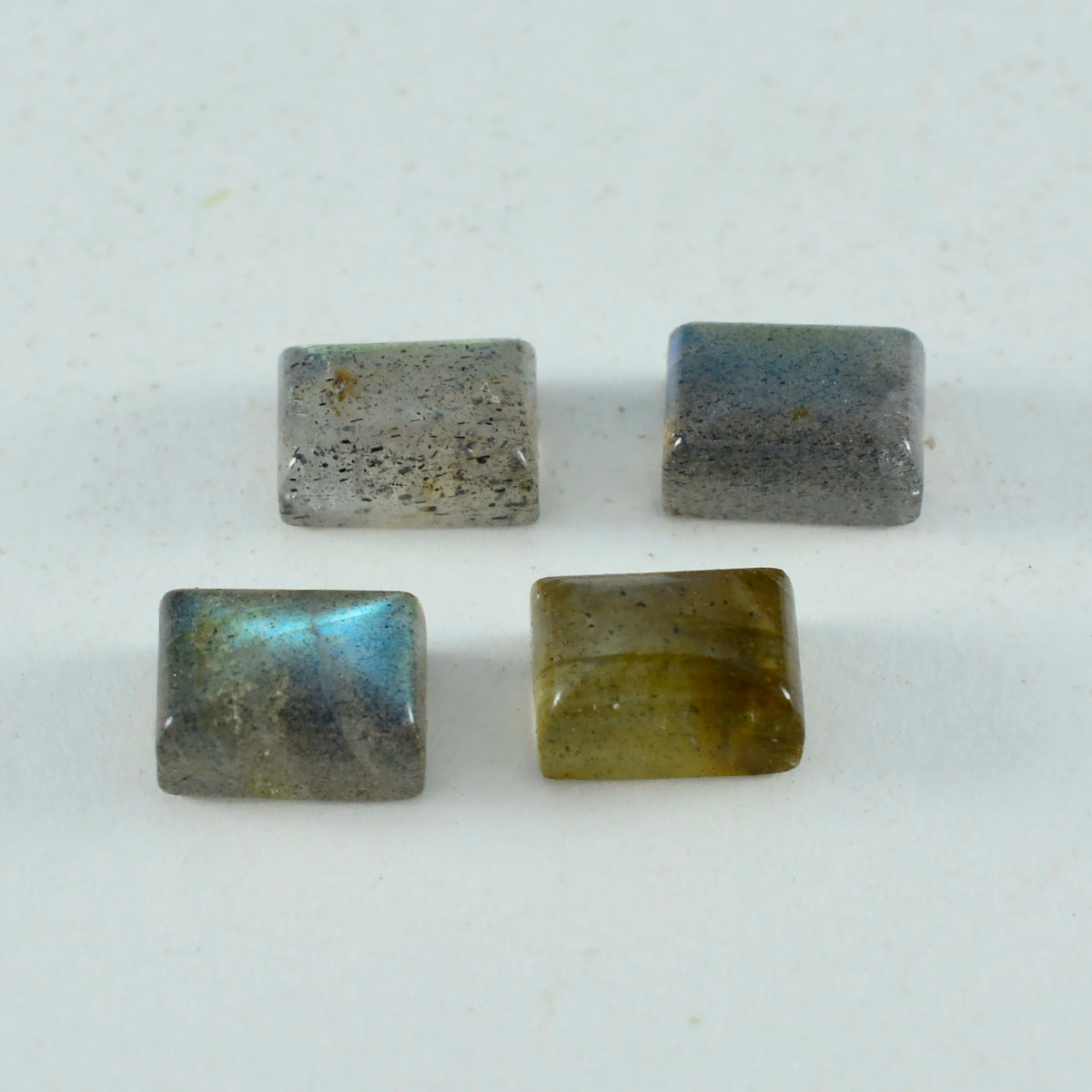 Labradorite 1PC Tiny 5x7 MM Emerald Cabochon Gray High Quality semi Precious Loose Gemstones Main image