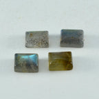 Labradorite 1PC Tiny 5x7 MM Emerald Cabochon Gray High Quality semi Precious Loose Gemstones