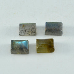 Labradorite 1PC Tiny 5x7 MM Emerald Cabochon Gray High Quality semi Precious Loose Gemstones
