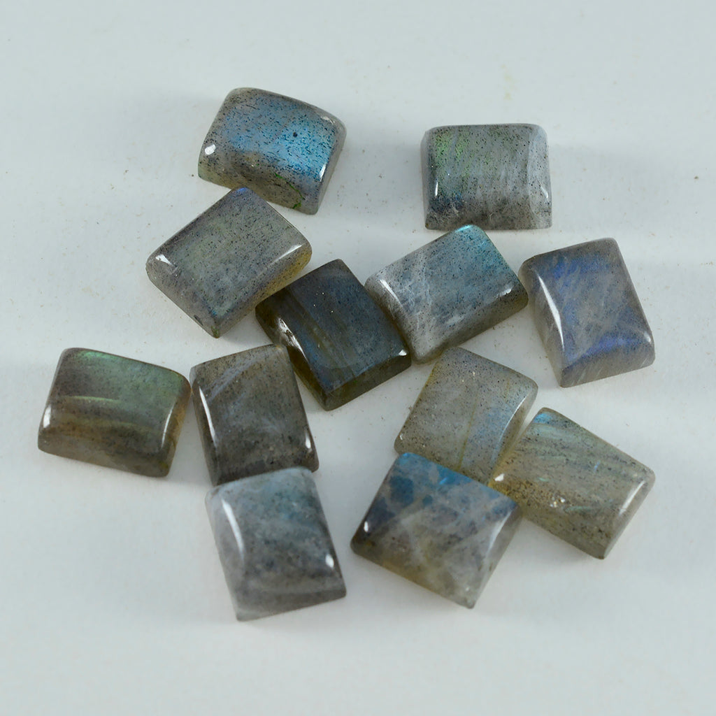 Labradorite 1PC Small 6x9 MM Emerald Cabochon Gray Genuine semi Precious Precious Gemstone